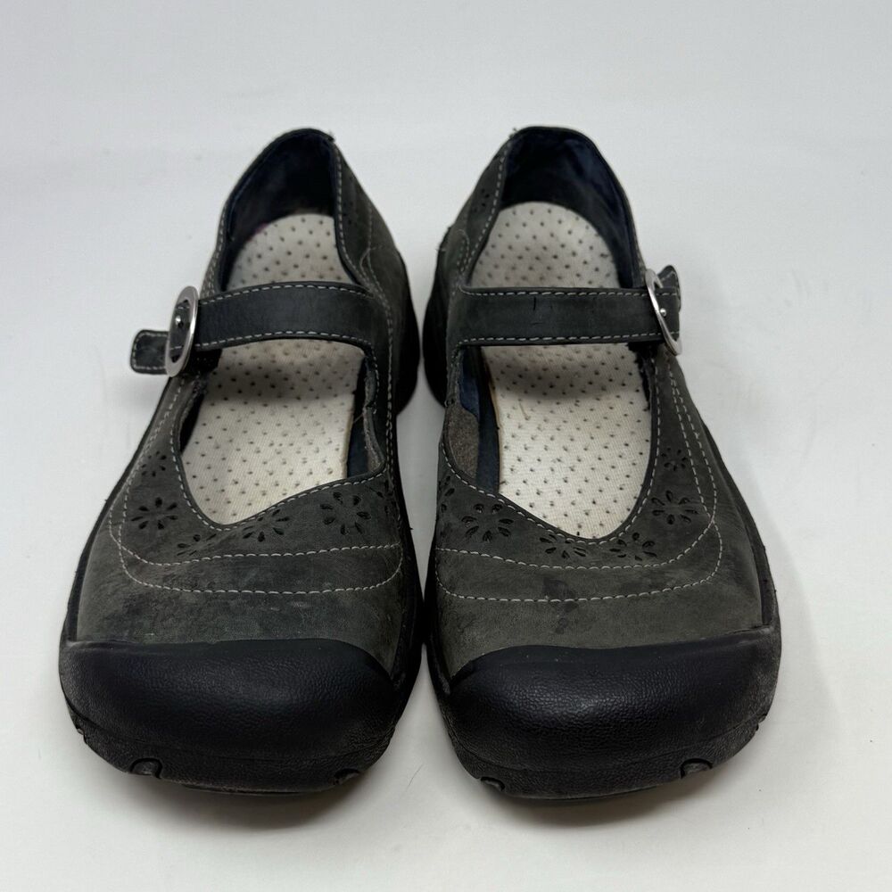 Keen Calistoga Mary Jane Shoes Womens 8 Green Leather Bohemian Comfort Casual - Picture 5 of 15